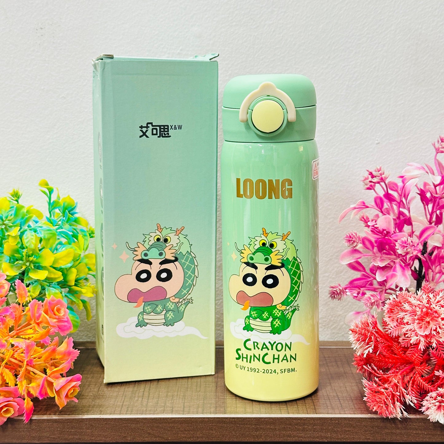 Shinchan Theme Stainless Steel Bottles – Fun, Insulated & Leak-Proof!