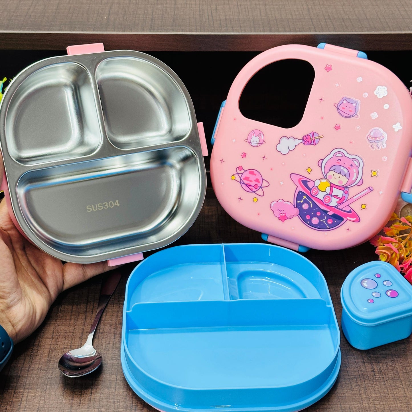 Cute Insulated Stainless Steel Kids Lunch Box – Fresh, Fun & Functional!
