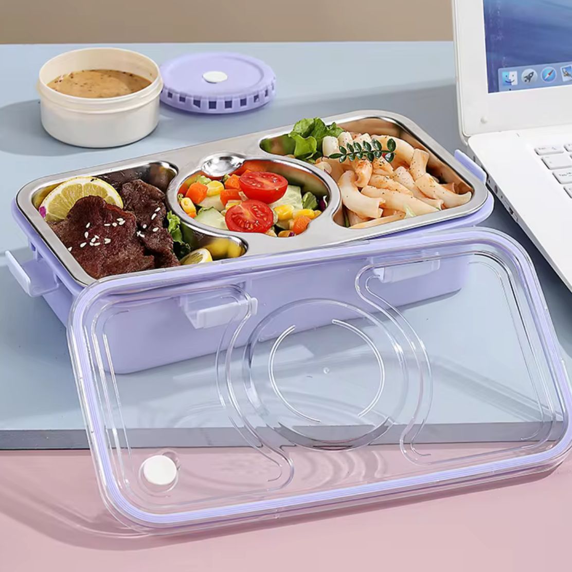 Bento Buddy 3-Compartment Stainless Steel Lunch Box