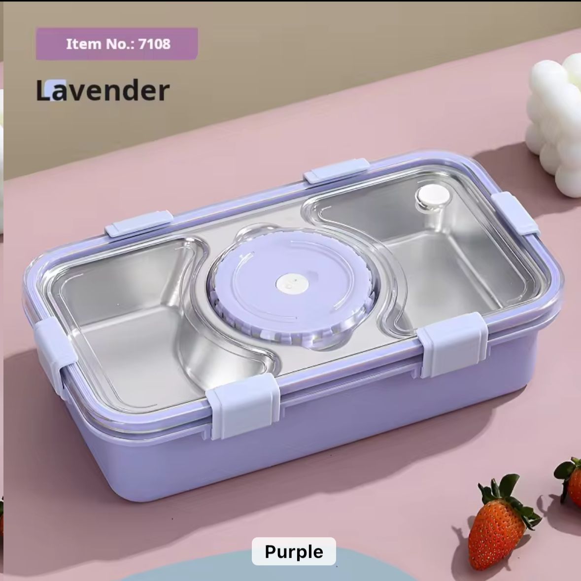 Bento Buddy 3-Compartment Stainless Steel Lunch Box