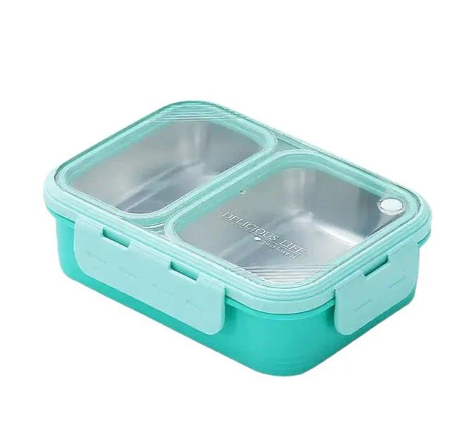 Light Meal 2-Compartment Stainless Steel Bento Box