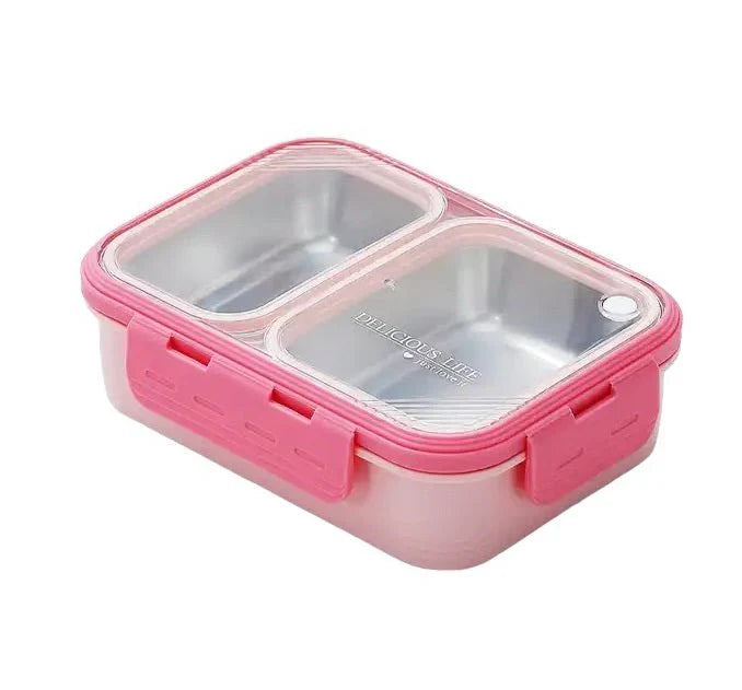 Light Meal 2-Compartment Stainless Steel Bento Box