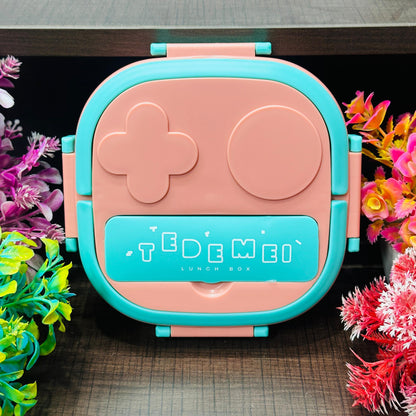 Tedeme 2-Grid Stainless Steel Lunch Box – Safe, Cute & Toddler-Friendly!