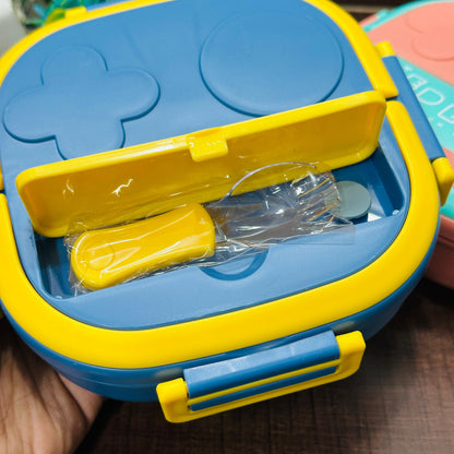 Tedeme 2-Grid Stainless Steel Lunch Box – Safe, Cute & Toddler-Friendly!