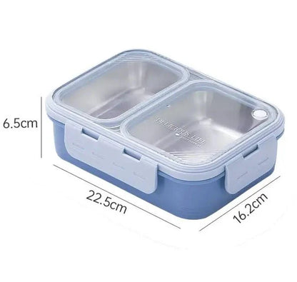 Light Meal 2-Compartment Stainless Steel Bento Box