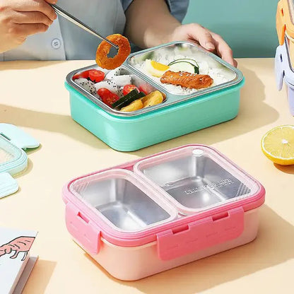 Light Meal 2-Compartment Stainless Steel Bento Box